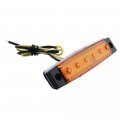 Polarlander 2 Pieces 6 Led Amber Orange Rectangular Side Marker Indicator Rear Lights Lamps Tail Light Trailer Truck Lorry