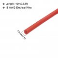 Uxcell Silicone Wire 18awg 18 Gauge Flexible Tinned Copper Electrical Red 10m 32 8ft For Car Audio Automotive Wiring Pv Trailer