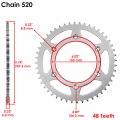 Caltric Drive Chain And Sprocket Kit Compatible With Honda Cr250r 2003 Crf450r 2004 2005 2006-2016