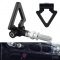 Dewhel Triangle Tow Hooks Ring Front Rear Black Fits Euro Auto Bmw E46 E81 E30 E36 E90 E91 E92 E93 1 3 5 6 7 Series Mini Cooper 