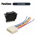 Uxcell 1 Set 5 Pin Dc2v Car Power Window Glass Lift Switch With Wire Harness Socket Universal Black Replacement 4 In 1