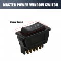 Uxcell 1 Set 5 Pin Dc2v Car Power Window Glass Lift Switch With Wire Harness Socket Universal Black Replacement 4 In 1