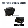 Uxcell 1 Set 5 Pin Dc2v Car Power Window Glass Lift Switch With Wire Harness Socket Universal Black Replacement 4 In 1