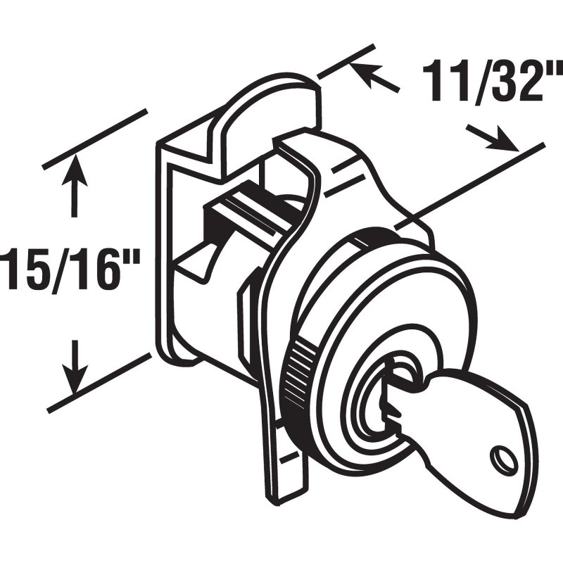 Prime-line Mp4315 Mailbox Lock Replacement Multipurpose For Several Brands A Na-14 Keyway Opens Clockwise With 90a Rotation