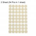 Uxcell 2 Sheets 108pcs Screw Hole Stickers 21mm 0 83inch Pvc Self-adhesive Cover Sticker Dustproof Round Covers Caps For Wooden