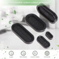 Flyshop 10pcs Black Double-sided Oval Rubber Grommets Plug For Holes Synthetic Cable Protection 50 X 75 Mm 2 3