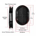 Flyshop 10pcs Black Double-sided Oval Rubber Grommets Plug For Holes Synthetic Cable Protection 50 X 75 Mm 2 3