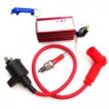 Tc-motor High Performance Racing Ignition Coil Aluminum 5 Pin Ac Cdi Box A7tc Spark Plug For 50cc 70cc 90cc 110cc 125cc 140cc 
