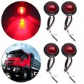 Ocpty Side Marker Light 4pcs Red 3 4 Round Trailer Lamp Stop Turn Tail Fit For Boats Truck Pickups 12v Waterproof Signal