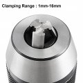 Uxcell Keyless Drill Chuck B16 Taper Mount Adjustable 1 32 -5 8 3-jaw For Lathes Milling Drilling Machine
