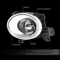 Front Bumper Driving Fog Lights With Switch Wiring Harness Bezel Compatible Nissan Pathfinder 13-16 Driver And Passenger Side