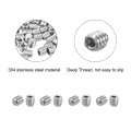 Uxcell 100pcs Hex Socket Grub Screw M2x2mm 304 Stainless Steel Head Set Screws Flat Point Bolt For Door Handles Light Fixture