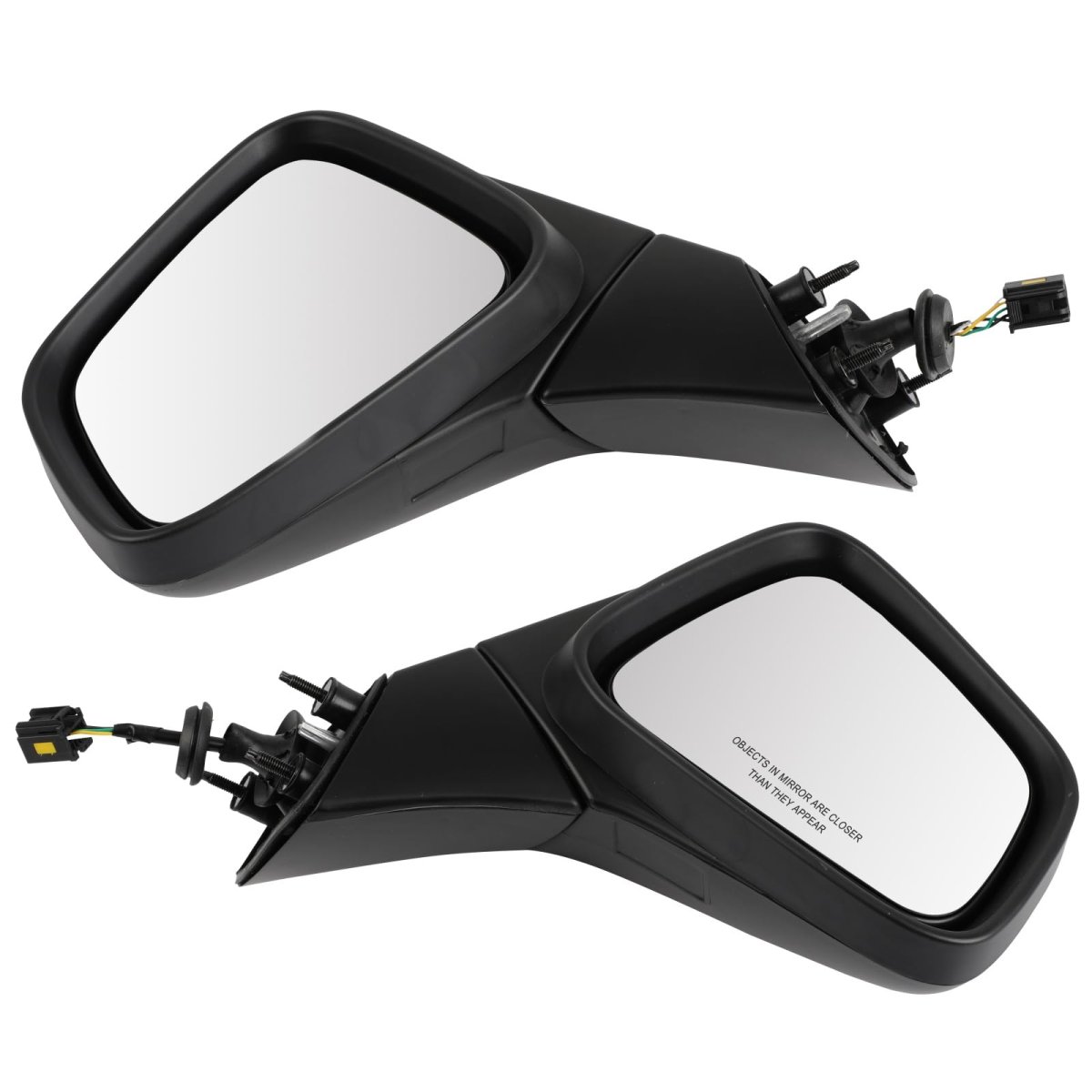 Left And Right Side Mirrors For 2015-2016 Chevy Trax Lt Ltz Power Heated Textured Black 5 Pins 95423284 Gm1320497 Gm1321497