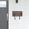 Wall Mount Mailbox Cast Aluminum Outdoor A Mail Letter Box Rustproof Antique Bronze 