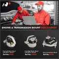 A-premium 3pcs Engine Motor Mount And Transmission Kit Compatible With Audi A6 2012-2018 2 0l Fwd Replace 8k0399151cd