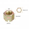 Uxcell 2pcs M20x2 5mm Hexagon Slotted Nut Grade 8 Carbon Steel Hex Castle Nuts Color Zinc