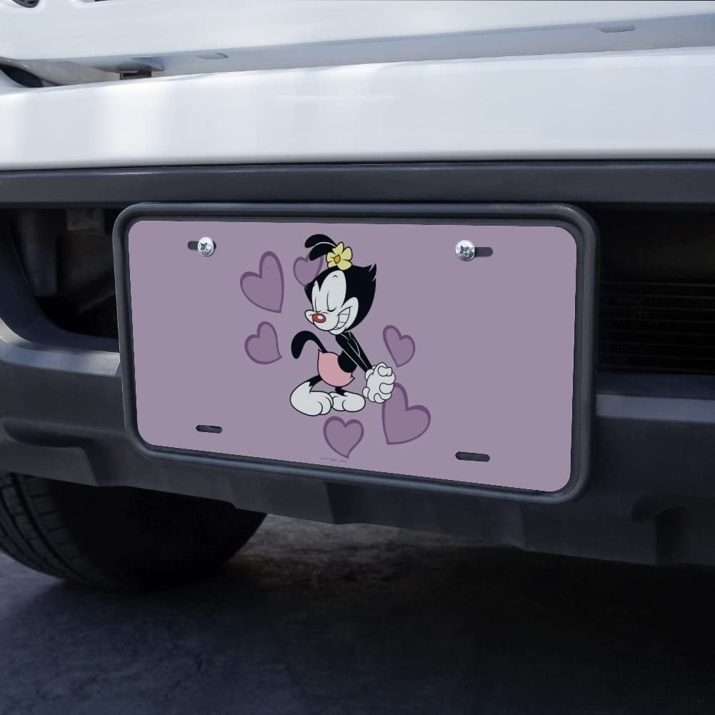 Animaniacs Dot Hearts Novelty Metal Vanity License Plate Official Warner Bros Aluminum Decorative 6 In X 12 Uv And Water