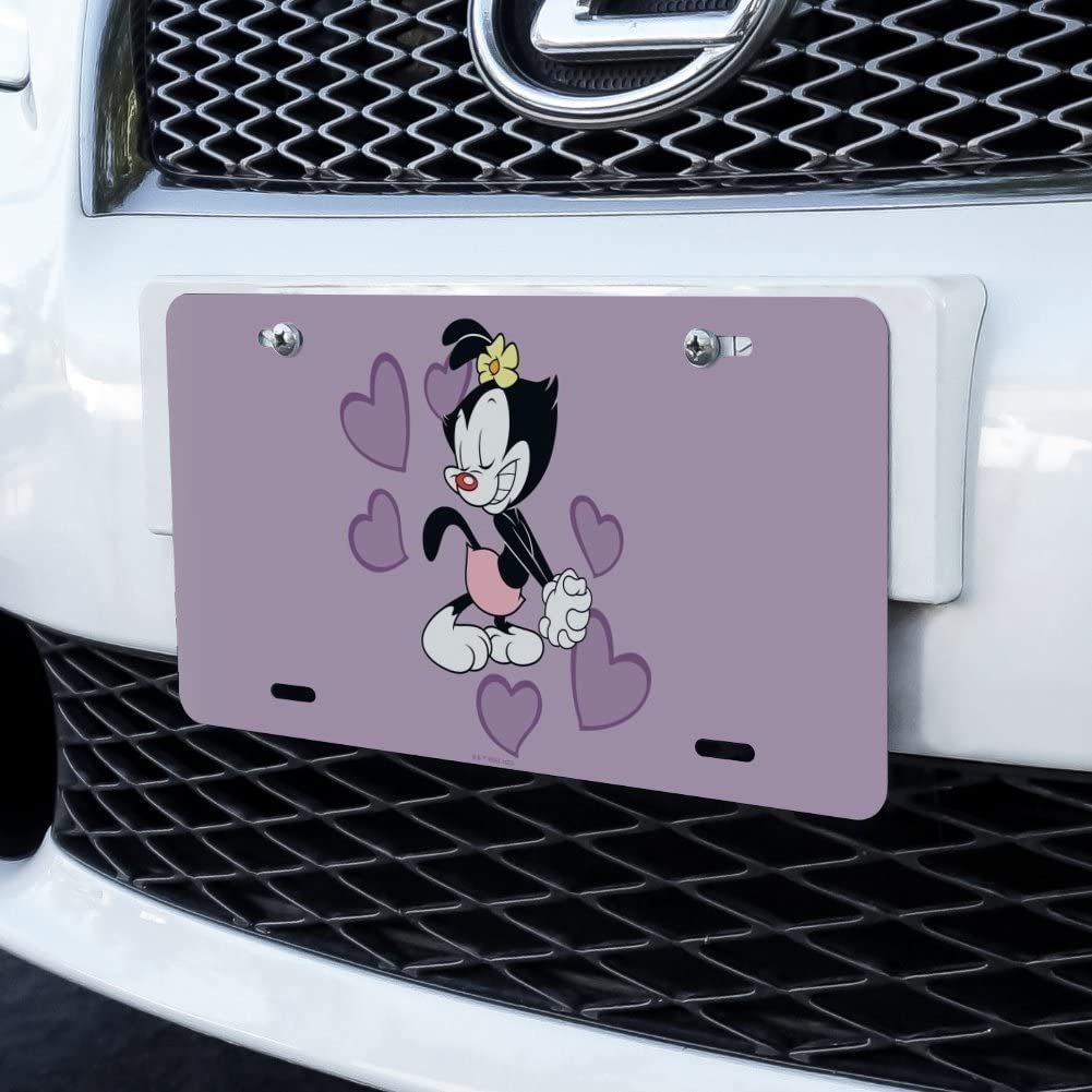 Animaniacs Dot Hearts Novelty Metal Vanity License Plate Official Warner Bros Aluminum Decorative 6 In X 12 Uv And Water