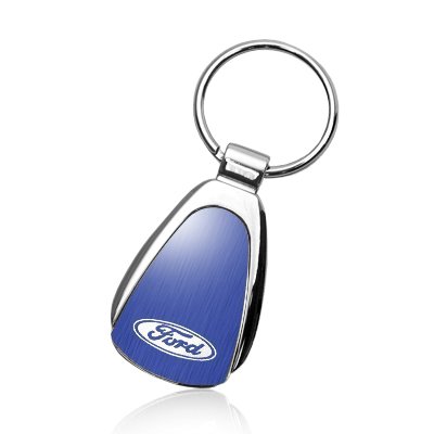 Ford Logo Blue Tear Drop Key Chain Official Licensed