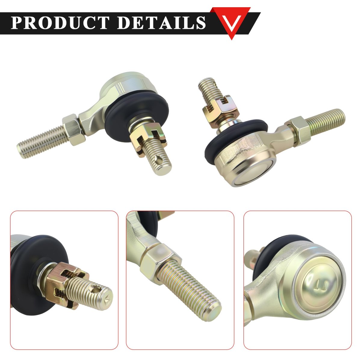 10mm M10 Tie Rod End Ball Joint For 50cc 70cc 90cc 110cc 125cc 200cc 250cc Kazuma Chinese Quad Atv Dirt Bike Go Kart 4 Pack