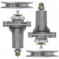 Caltric 2 Spindle Assembly Pulley Compatible With Husqvarna Cth164t Cth173 Cth174 Cth184t 194 19530