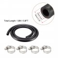 Uxcell Fuel Line Hose 12mm I D 1 8m 6ft Rubber Diesel Petrol Engine Pipe Tubing With 4 Clamps
