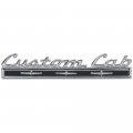 Auto Krafters Compatible Replacement For Custom Cab Back Panel Nameplate Emblem Script Chrome Black 1967-70 F100 250 350 Pickup