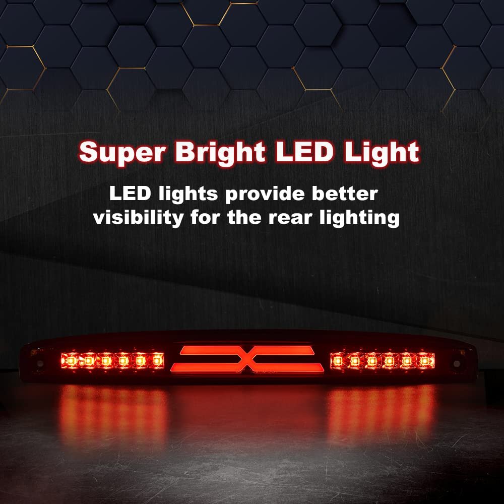 Led 3rd Brake Light For Dodge Ram 2500 3500 2003 2004 2005 2006 X Type High Mount Stop Rear Tail Cargo Lamp With Red Lens And