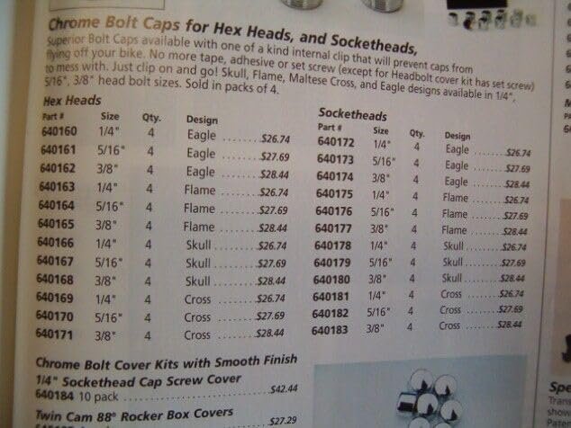 48 Maltese For Cross Style Bolt Caps Choppers