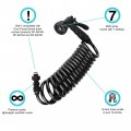 Df-sa187-bk Rv Exterior Quick Connect Sprayer 7 Spray Settings With 15 Ft Coiled Hose Matte Black Finish Modern Pulldown Design