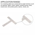 Uxcell T Shape Bracket 120x120x2mm Stainless Steel Flat Repair Plates With Screws For Joint Fastener Furniture Construction