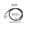 X Autohaux Universal 80cm Tire Inflator Hose Adapter Locking Tube Air Valve Chuck Deflated Style For Car Vehicle