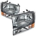 Headlight Assembly Pair Forord Excursion 2000 2004 Andord Super Duty 250 F 350 F 450 F 550 1999 Chrome Housing Smoke Lens 