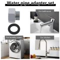 4 Pack Water Line Adapter Replacement 1 2 Female To 3 8 Male With Rubber Washer For Kitchen Bathroom Faucet Supply Hose Shutoff