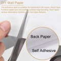 Uxcell Wood Grain Tape 1 97 X16 41 Ft Wall Paper Border Sticker Self-adhesive Repair Patch For Corner Table Door Sofa Furniture