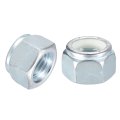10pcs 1 -8 Nylon Insert Hex Lock Nuts Carbon Steel Stop Self-locking Nut For Industrial Construction Fasteners White White 