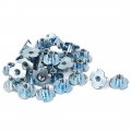 M4 Carbon Steel 4 Pronged Tee Nut T-nut For Table Legs Rock Climbing Wall Woodwork Holds Wood Cabinetry 30pcs 