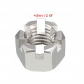 Uxcell M18 X 2 5mm Pitch 304 Stainless Steel Slotted Hex Nuts Pack Of 5