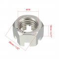 Uxcell M18 X 2 5mm Pitch 304 Stainless Steel Slotted Hex Nuts Pack Of 5