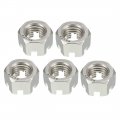 Uxcell M18 X 2 5mm Pitch 304 Stainless Steel Slotted Hex Nuts Pack Of 5