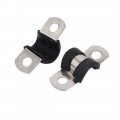 Uxcell 8mm Dia Epdm Rubber Lined U Shaped Pipe Tube Wire Clamps Clips 3pcs