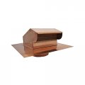 Generic Copper Rooftop Exhaust Vent Cap With Damper And Bottom Extension 4 Inch 