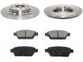 Rear Ceramic Disc Brake Pad And Rotor Kit Compatible With 2006-2012 Ford Fusion