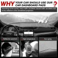 Autorder Dashboard Cover Mat For Jeep Grand Cherokee L 2021 2022 2023 2024 Accessories Suede Dash Sunshade Glare Uv Rays