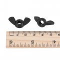 Uxcell M6 Wing Nuts Nylon Butterfly Nut Hand Twist Tighten Fasteners Black 12pcs