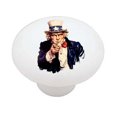 Uncle Sam Decorative High Gloss Ceramic Drawer Knob