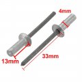 Uxcell 4mmx13mm Aluminum Countersunk Head Closed End Blind Rivets Fastener 100pcs