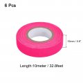 Uxcell 6rolls Neon Gaffers Cloth Tape 0 6 Inch X 32 8 Ft Glow In The Dark Fluorescent Adhesive Black Light For Party Home