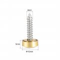 Uxcell Mirror Screws Decorative Caps Cover Nails Polished Gold 10mm 8pcs