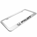 Ipick Image Made For Honda Pilot 3d Embossed Letters On Mirror Chrome Metal License Plate Frame